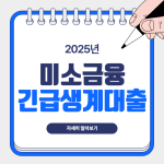 미소금융 긴급생계대출